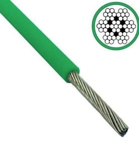Custom 6x7 Green PVC Coated Stainless Steel Wire Rope