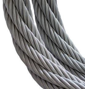 Carbon Fiber Wire Rope Round Strand Steel Wire Rope 44mm 6x7+FC